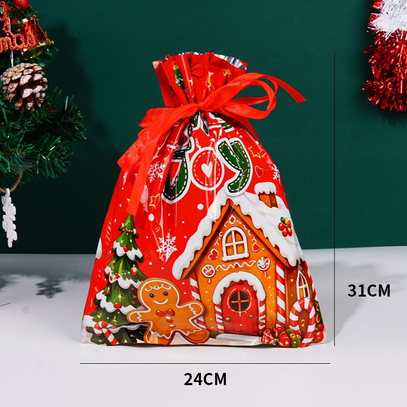 2026 nuevas bolsas de regalo de calcetines de Navidad embalaje de dulces autosuficientes bolsas de regalos de vacaciones creativas bolsas de aperitivos