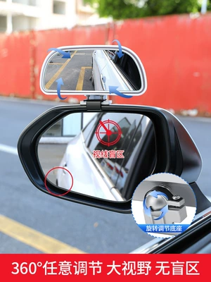 of View, Wide-Angle Auxiliary Mirror Blind — Large field of view rear view auxiliary mirror