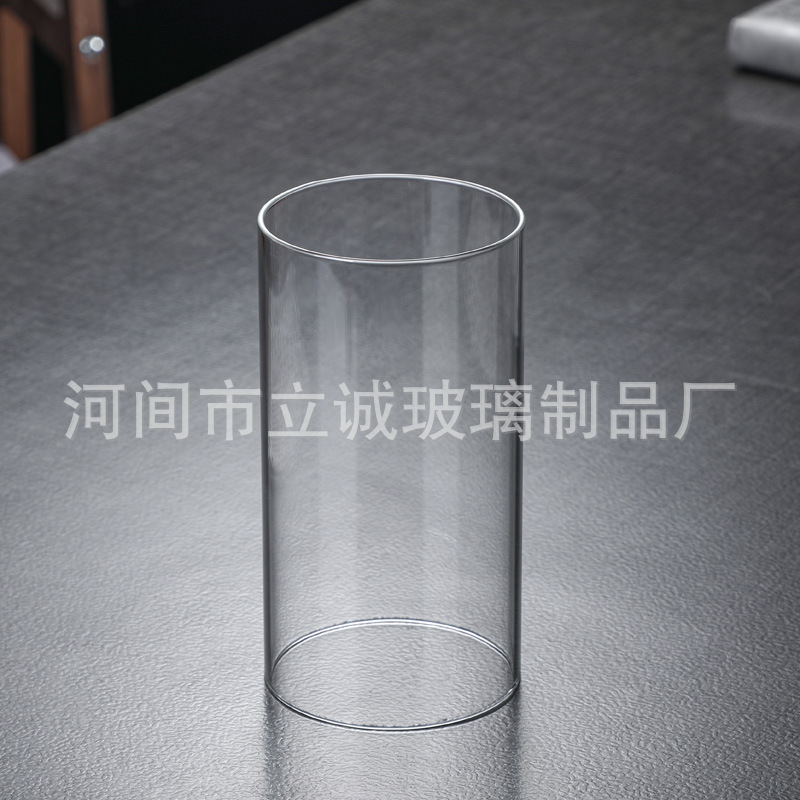 ガラスのろうそくの経典のまっすぐな筒の2通の防風のランプのカバーの透明なdiy工場は直接現物を出して家庭の装飾を制定します。|undefined