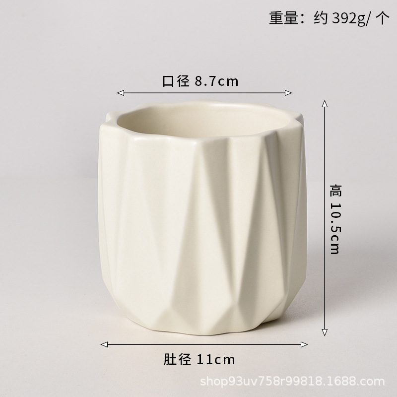 Pot de cerámica crema INS lujo ligero de alto nivel sensación de plantación de orquídeas mariposa simple orquídeas plantación de pot de porcelana blanca Dehua