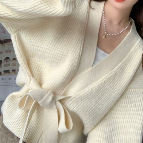 Gentle Style Collared Sweater Jacket for Women Early Autumn 2025 New Fashion Loose and Versatile Long-Sleeved Knitted Top