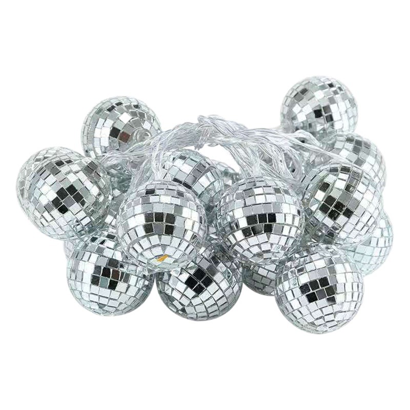 Transfronterizo espejo LED bola de luz cadena bar atmósfera luz decorativa bola mosaico Navidad vacaciones Decoración habitación luz de color