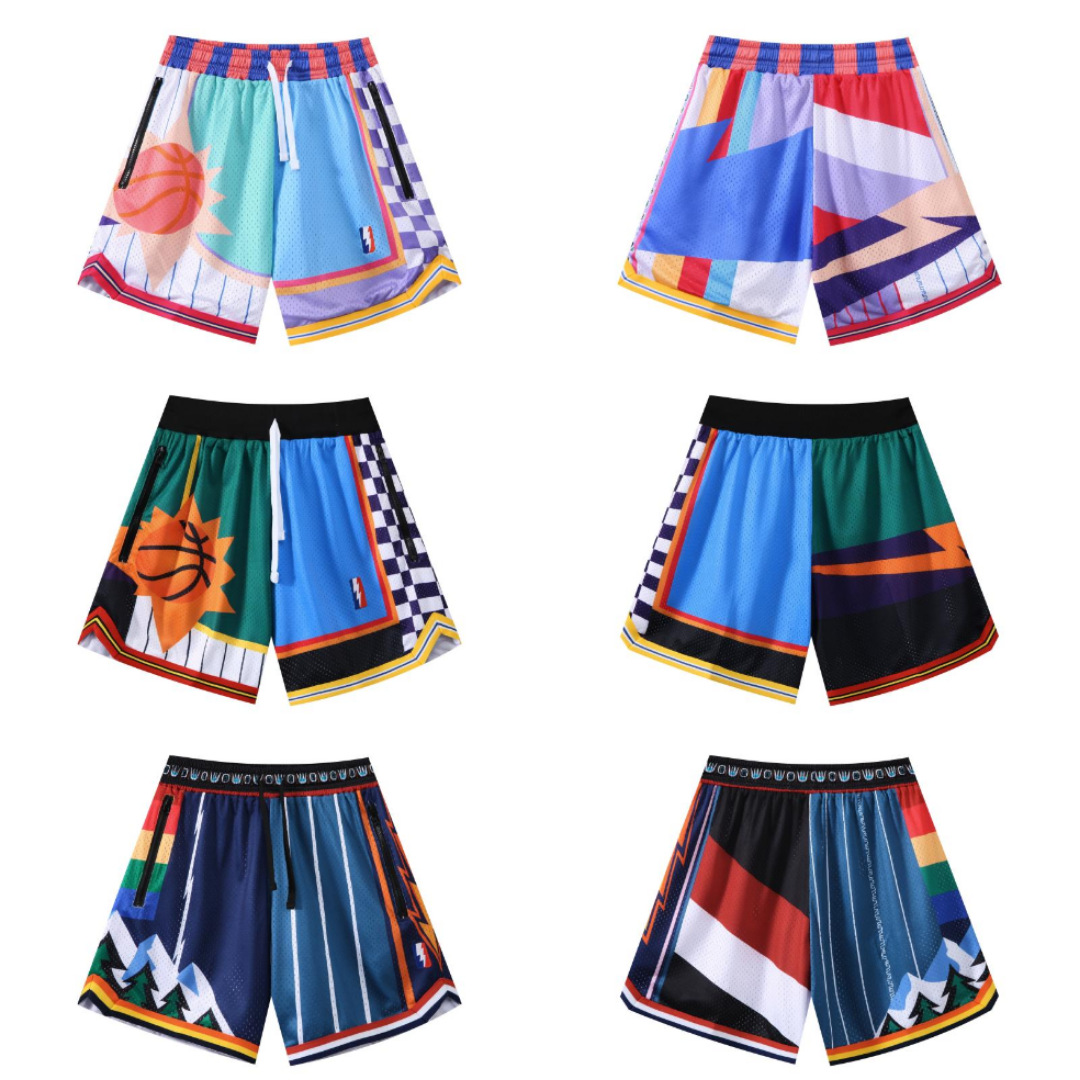 Sun Camouflage Basketball Shorts Sports Pants Training Wear Five-Point Shorts Trendy Mid-Length Shorts Running Quick-Dry Short Fitness Training