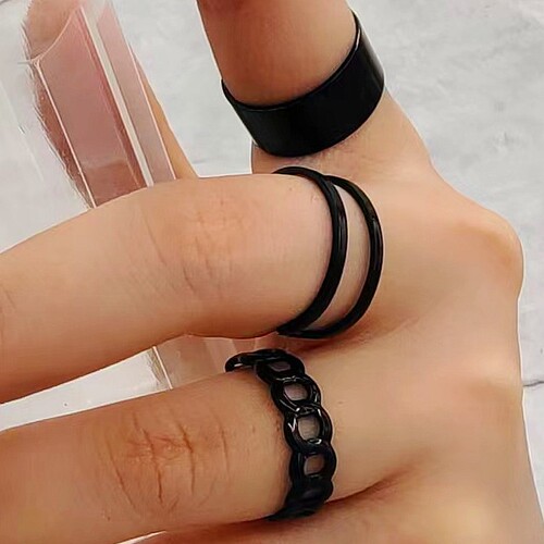 XP17 Cross-border new butterfly ring open multi-joint ring set 22-piece set love ring female design