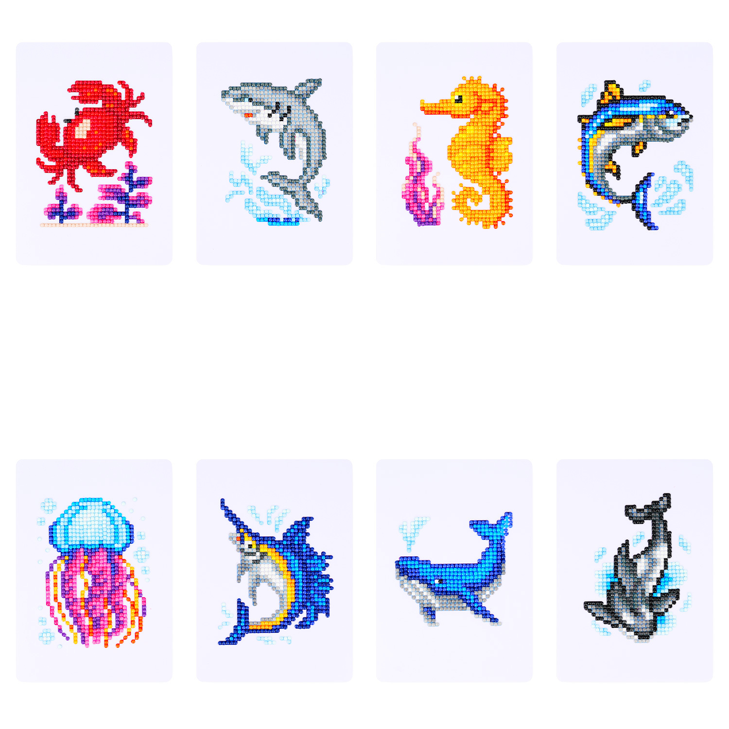 Nuevo mini decoración doméstica de diamante colorido sin marco DIY pegatinas de ladrillo de diamante redondo pegatinas de pintura