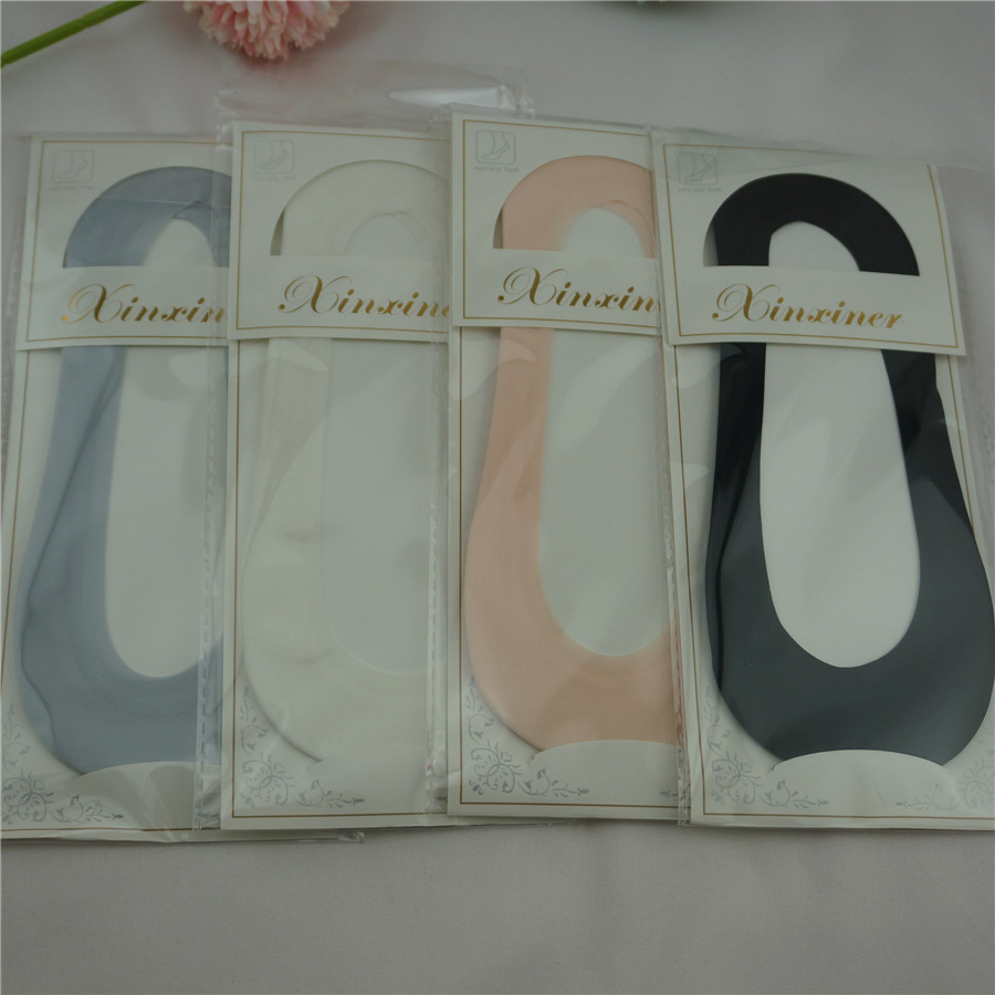 Socks Women's Boat Socks Women's Shallow Mouth Invisible Ice Silk Summer Thin Cotton Bottom Breathable Sweat-absorbent Not Easy to Fall Off Socks