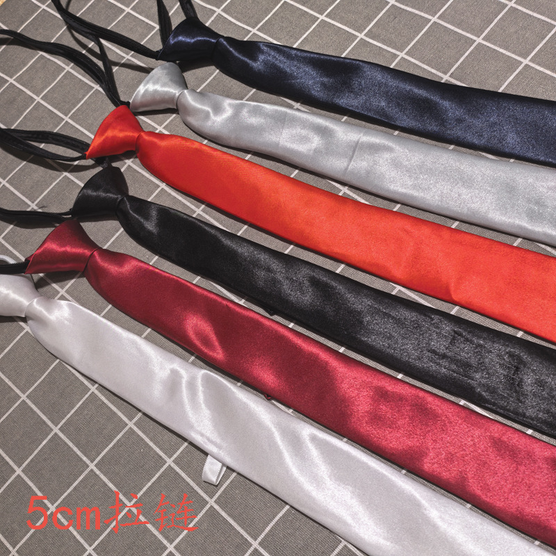 Corbata Formal con Cierre Automático para Hombre 5cm de Seda Sintética para Boda image 3