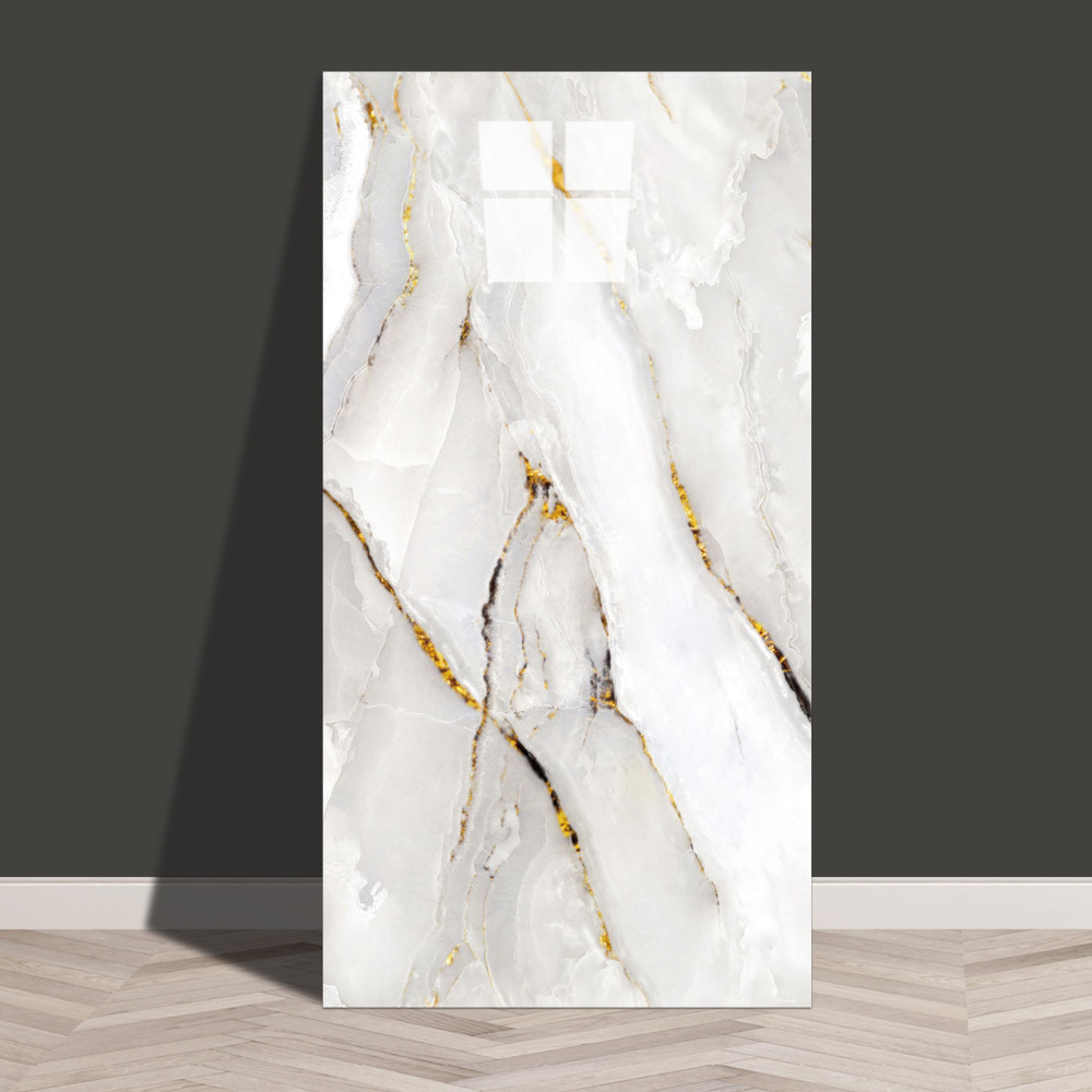 azulejos imitados mármol pegatinas de pared PVC placa de aluminio y plástico decoración papel pintado impermeable a prueba de humedad papel pintado autoadhesivo pegatinas de cocina