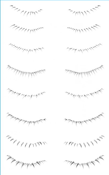 Etiqueta engomada creativa personalizada del tatuaje de la simulación de la pestaña inferior Pestañas postizas de transferencia de agua de parche de tatuaje de pestañas a la muestra de imagen