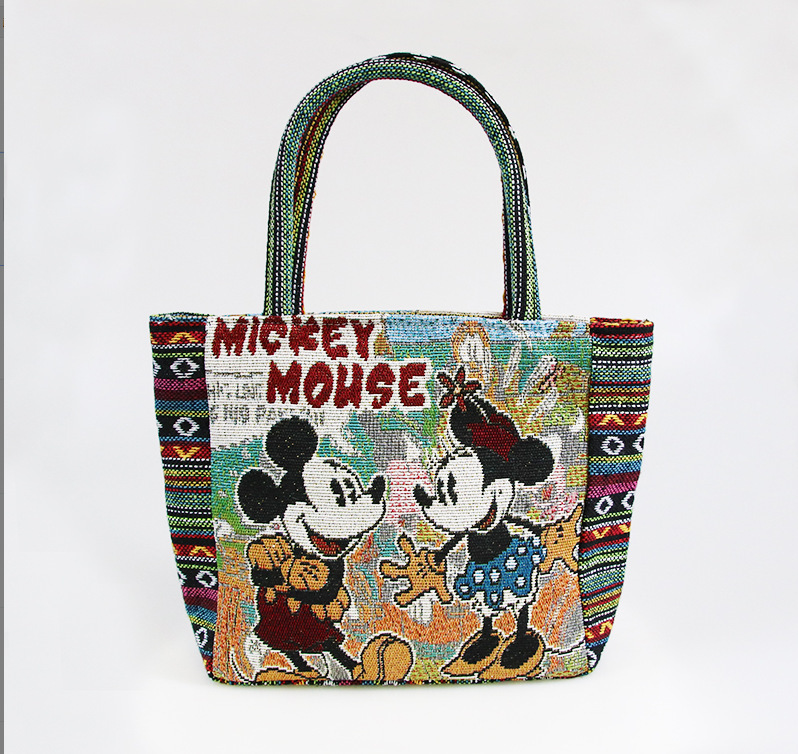 Nuevo retro con Jacquard de oro dorado de doble cara encriptado y engrosado bordado bolso de mano de vela nacional bolso de mano