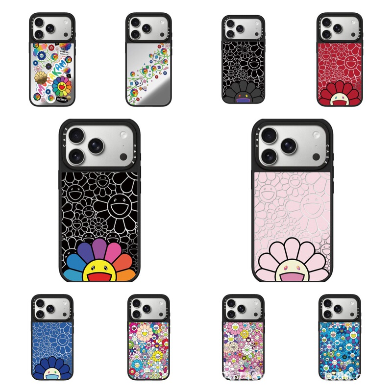 C-Name Murakami Takashi Full-Screen Sunflower Iphone18Promax Mobile Phone Case Suitable for Apple 15Plus Cartoon 14