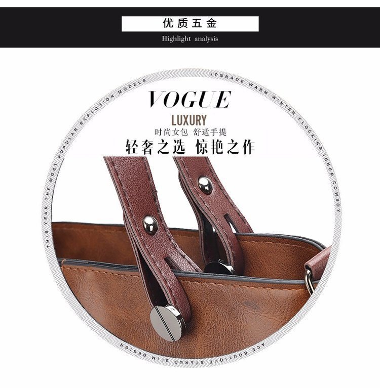 New retro European and American trend women's handbags, single-shoulder bags, crossbody bags, oil-leather cross-border one-piece shipping worldwide undefined