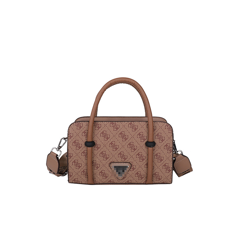 Bolso de mano estampado transfronterizo para mujer 2024 nuevo bolso de hombro a cuadros retro moda simple bolso de mensajero de viaje