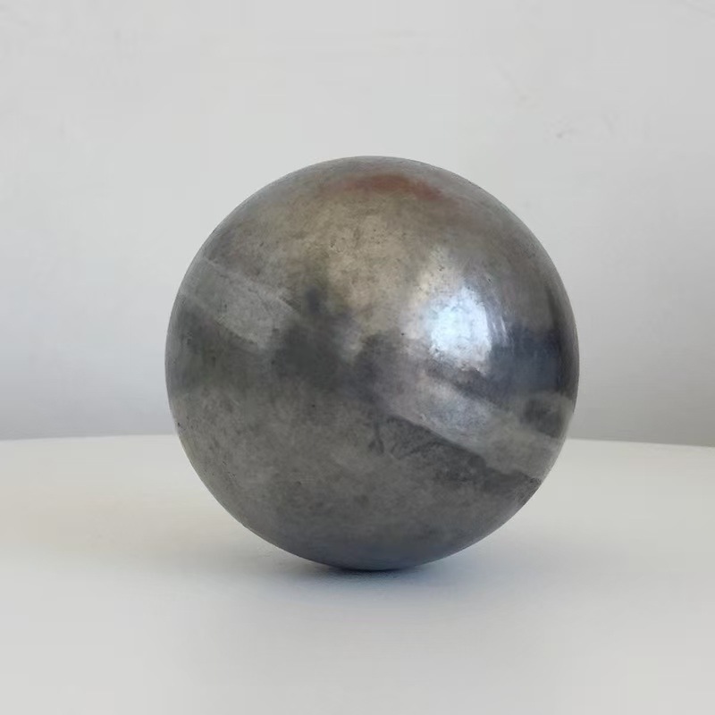 cabeza de bola hueca bola de hierro soldada cabeza de bola galvanizable bola de hierro forjado cabeza de bola cilíndrica esférica barandilla pieza de enlace a través del agujero image 1