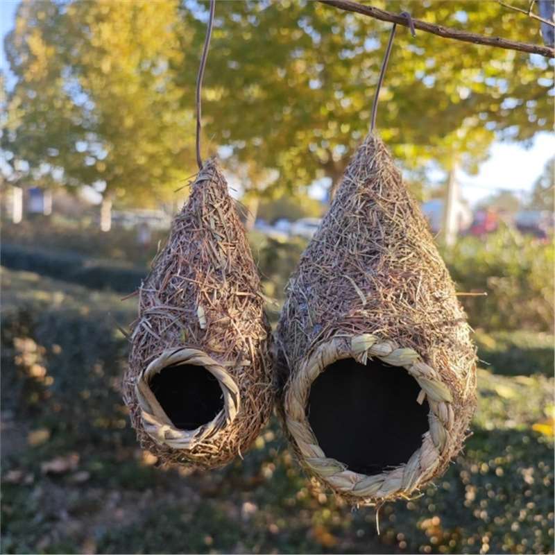 鳥の巣わら編みオウムの巣暖かい鳥の巣わらの巣鳥かご用品具セキセイインコの巣装飾用品|undefined
