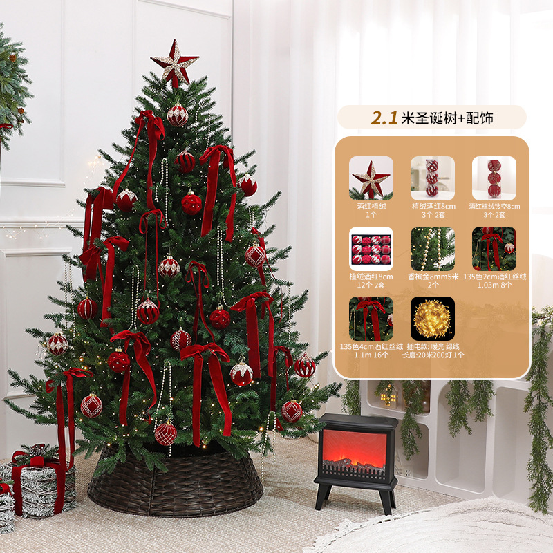 2025 Navidad nuevo árbol de Navidad grande decoración de árbol luminoso decoración de suelo de árbol de Navidad decoración de árbol de Navidad casero