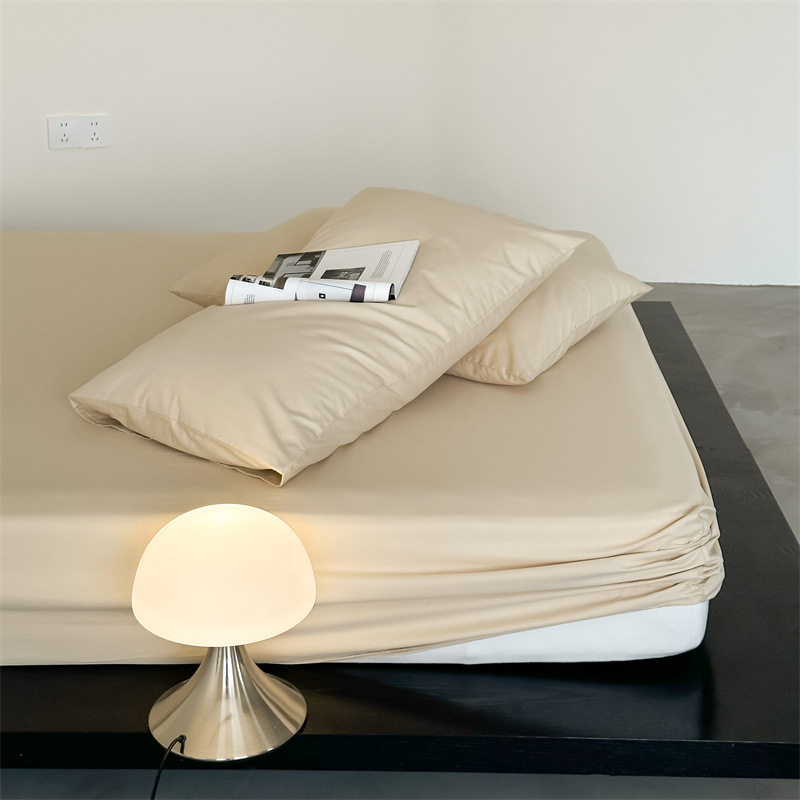 Pure Color Simple Single Piece 100% Cotton Washable Cotton Bedspread Protector Cover Bed Sheet Single Item Dust Cover 1.8m