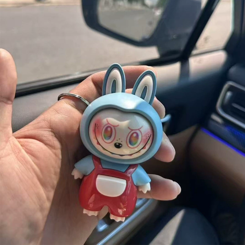 Labubu Nezha Expression Pack Face Changing Demon Boy Naohai Toy Press Keychain Pendant Fun Creative Toy