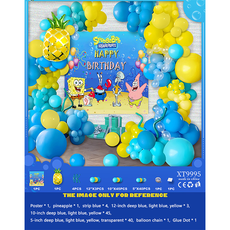 Fiesta de cumpleaños redonda escena diseño decorativo globo traje de juguete para niños globo de aluminio letras y números