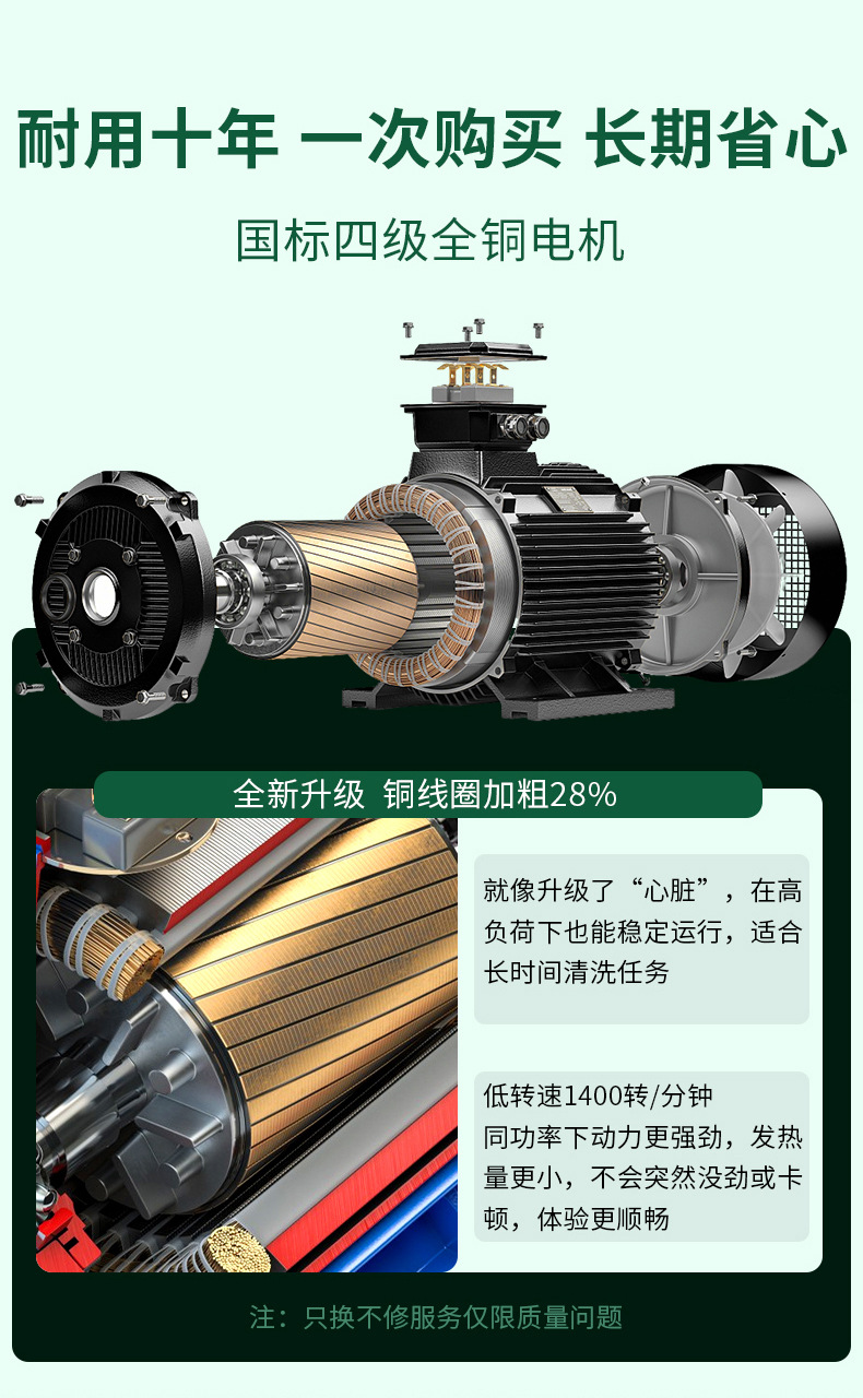 Hua Yiwo Commercial High Pressure Car Washer 220v Car Washer Booster Car Brush Pump Water Gun Powerful High Power Cleaning Machine