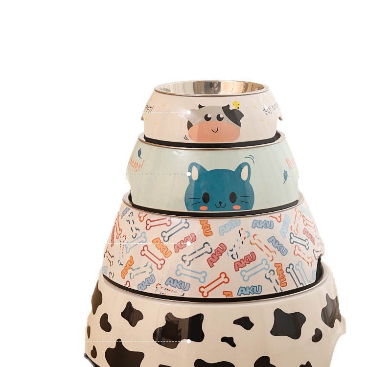 tazón de comida para perros de acero inoxidable tazón de comida para perros agua potable comida para gatos para mascotas tazón de arroz para evitar derrumbar tazón para perros tazón para gatos
