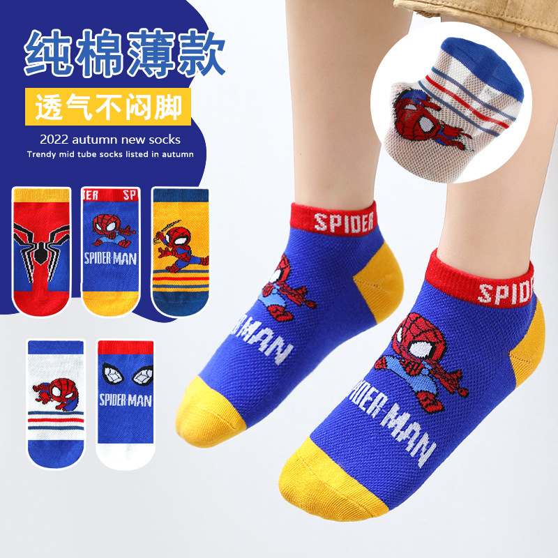 Spring and summer new children's socks thin cartoon mesh socks…