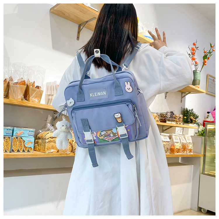 Book bag, handbag, canvas bag, large-capacity crossbody bag for girls, single-shoulder bag for primary school students, tutorial bag for classes, tutoring undefined