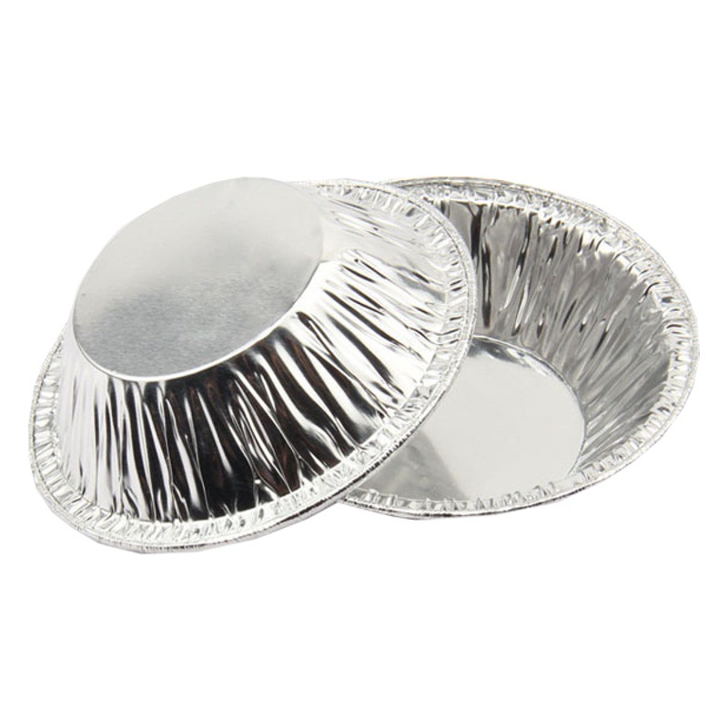 Disposable tinfoil egg tart mold round egg tart cup aluminum foil egg tart base holder alms cake mold baking tool