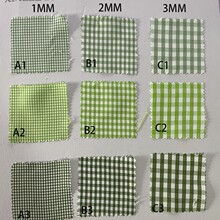 涤纶鲜草绿荷叶绿浅绿格子里布包厢色织面料多巴胺色织口袋布装饰