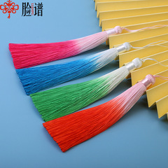 Gradient color 13CM tassel tassel section dyed open lanyard Han costume hanging fan pendant bookmark pendant hanging tassel wholesale