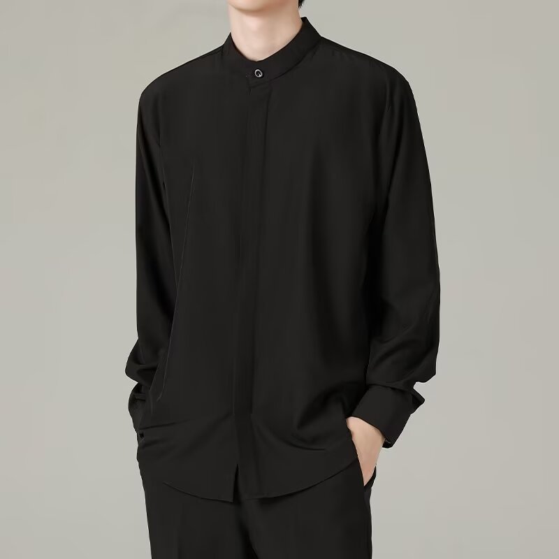 2025 Letter Long-sleeved Shirt Japanese Style Hong Kong Style Ins Loose Shirt Boys Summer Trendy All-match Casual Jacket