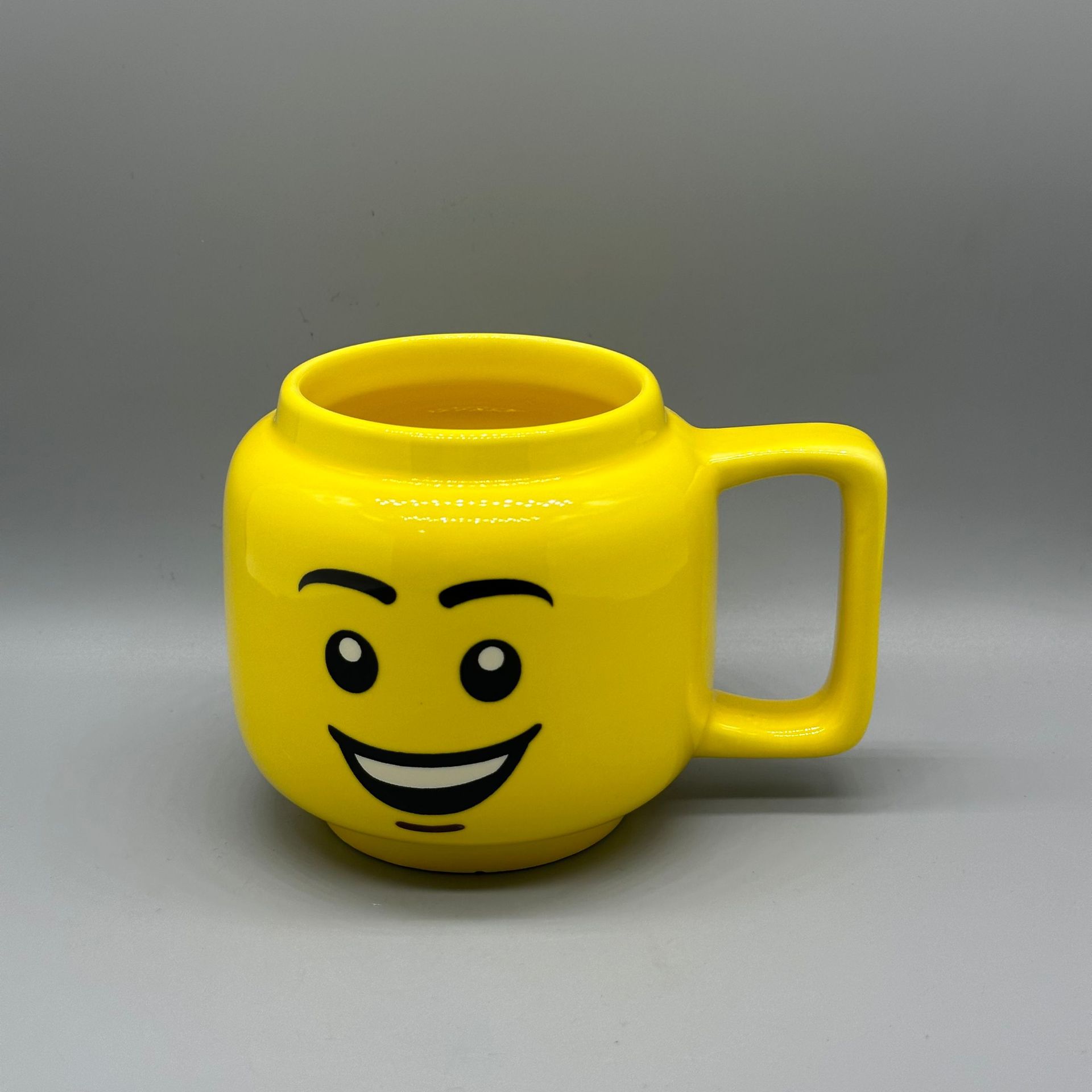 Expresión facial linda taza de cerámica pequeña cabeza de muñeca taza de cerámica linda cara sonriente taza de bebida taza de regalo para niños