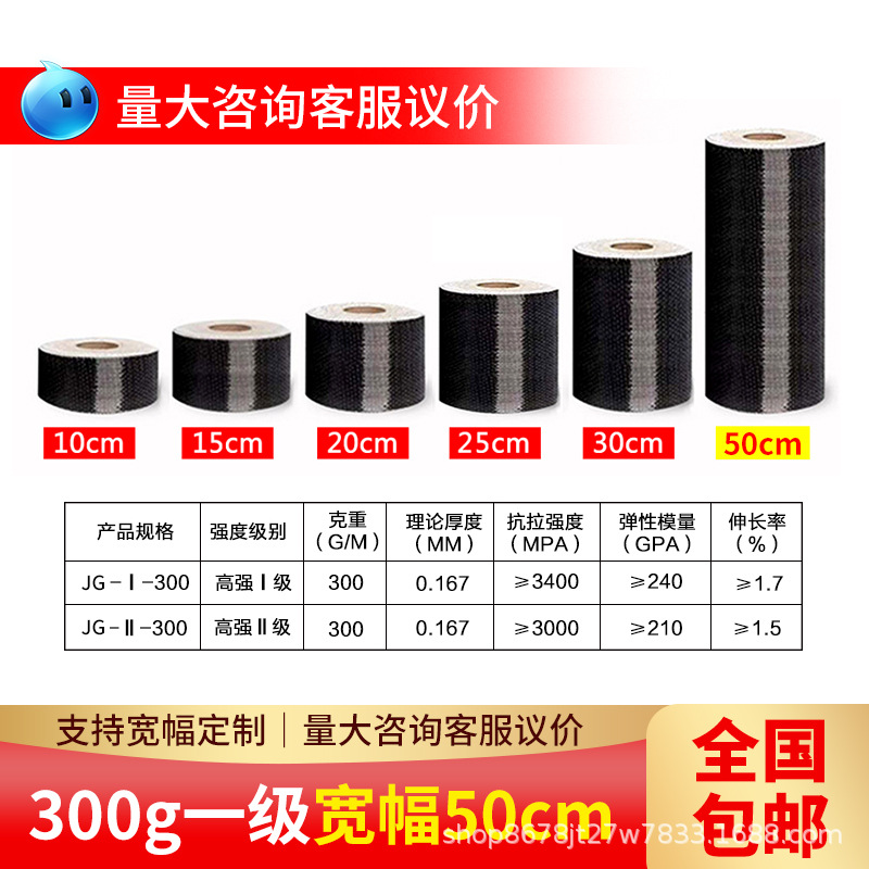 카본천 300g 1급 폭 50cm (국산 실크)