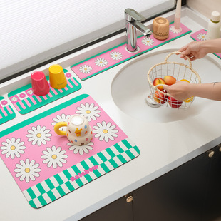 Bathroom Washbasin Coaster Soap Pad Wash Pad Hard Diatom Mud Countertop Water-Absorbent Quick-Drying Storage Pad