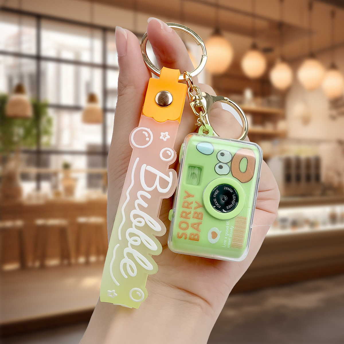 Yugui perro emisor de luz pequeña cámara llavero coolomi meiletty Cámara colgante