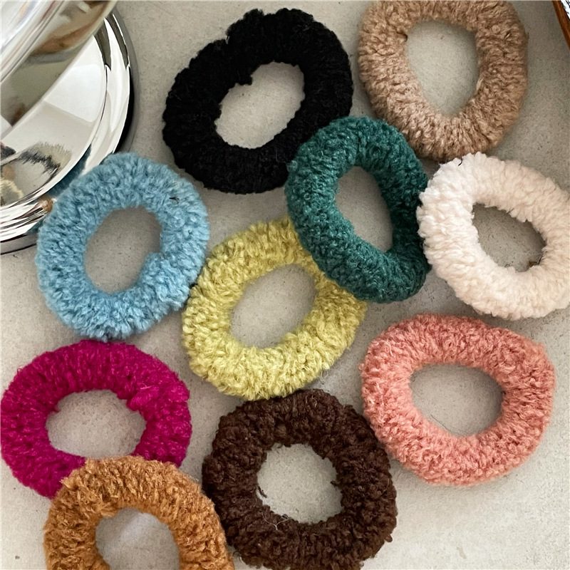 Cute Solid Color Cloth Hair Tie display picture 4