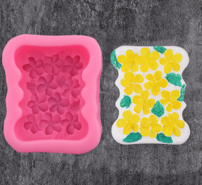 花藤蝴蝶葵花天使造型香薰蜡烛模具 DIY翻糖蛋糕装饰石膏滴胶模具