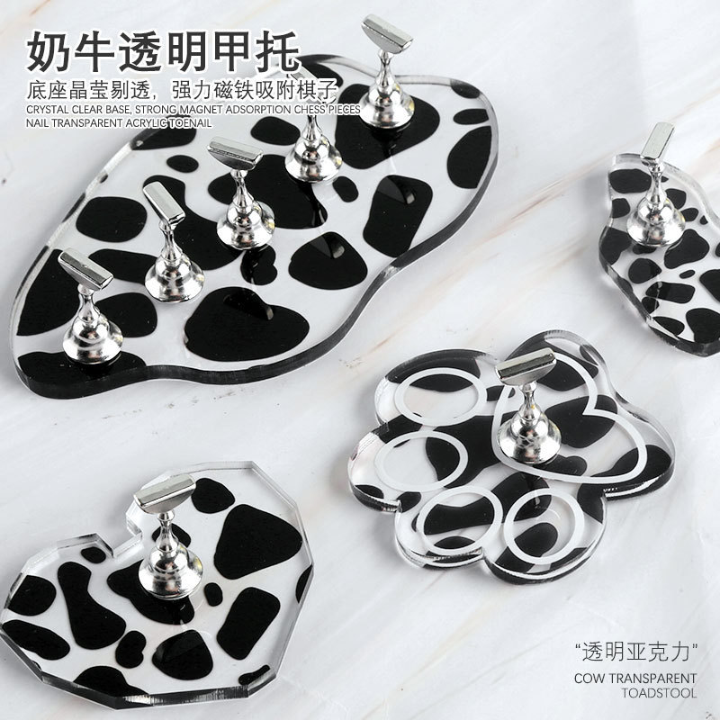 Nail Cow nail nail nail nail practice chess piece nail nail nail 5mm thick acrylic nail display base nail holder