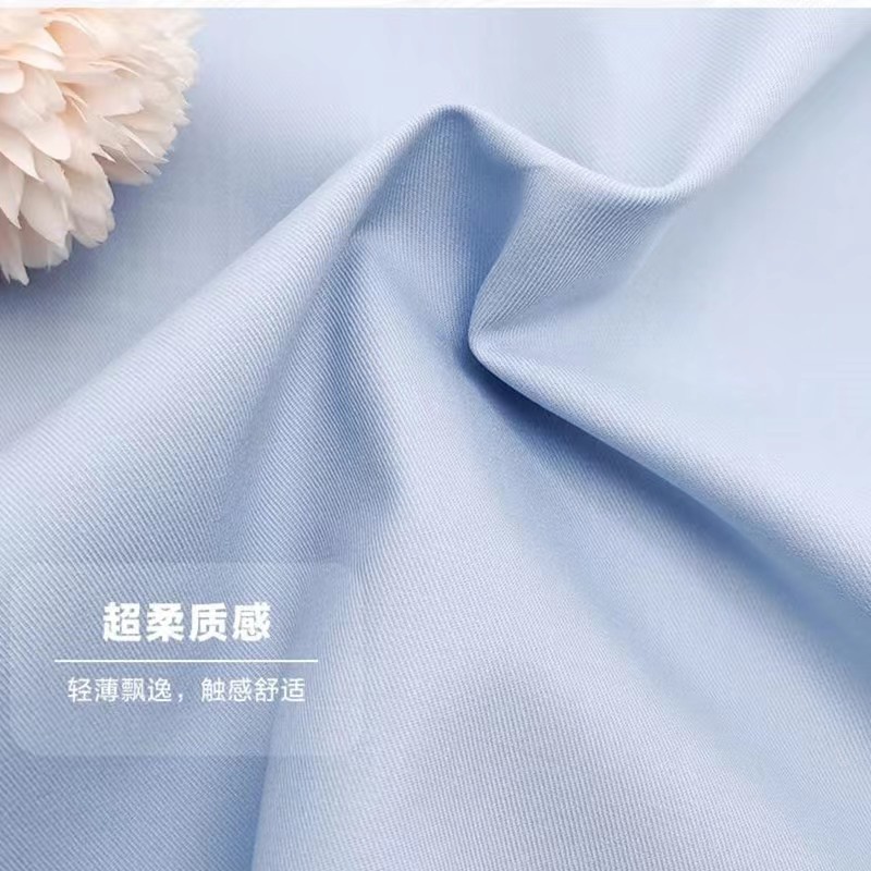 现货135g薄双面斜砂洗棉 无弹全棉洗水棉布 时尚纯棉纯色面料723