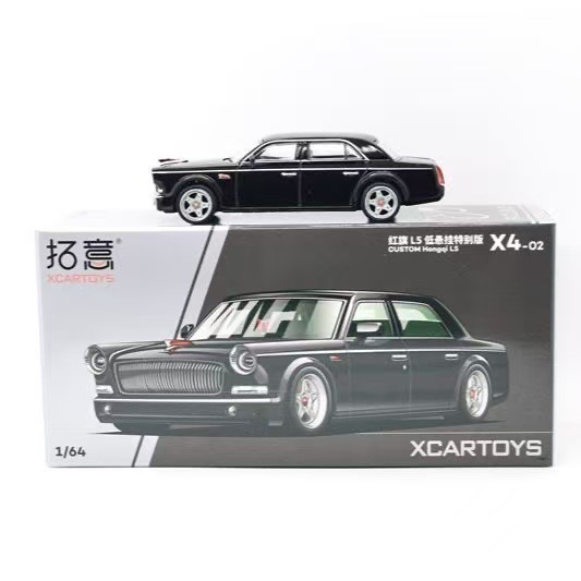 Spot Tuoyi 1/64 Hongqi Tiangong 08 T6-39 púrpura Nueva energía Decoración a pequeña escala Modelo de automóvil de aleación