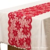 Christmas table cloth red lace table cloth Yipin red wedding lace table cloth Christmas flower table cloth curtain table flag