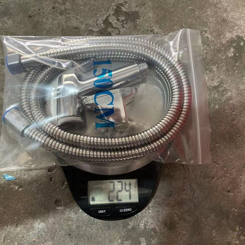 Grey high-pressure spray gun companion, bathroom flushing, handheld nozzle, toilet, feminine wash, small showerhead undefined
