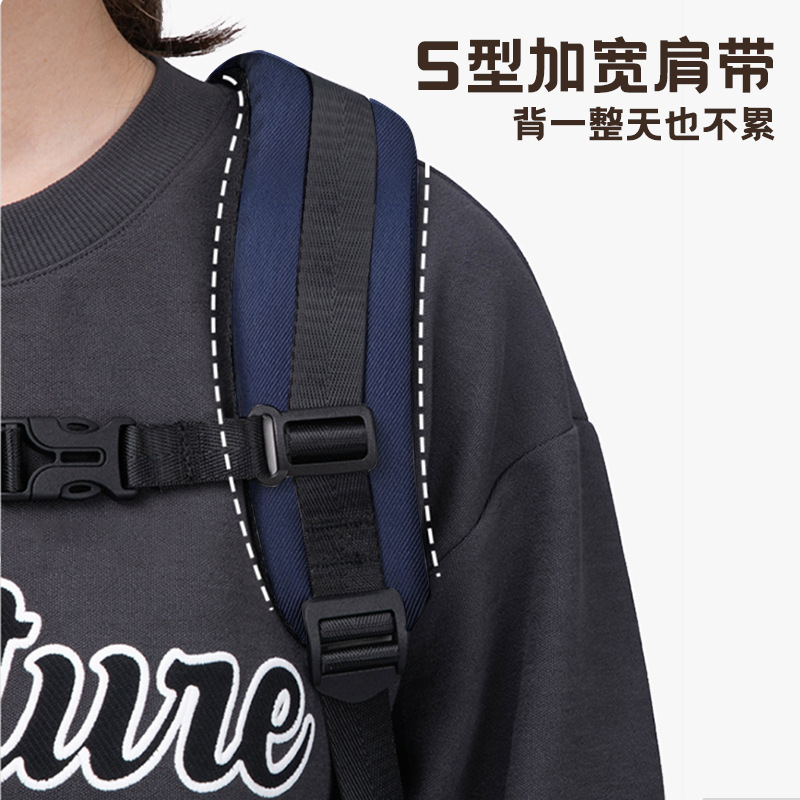 Mochila escolar para estudiantes de escuela primaria transfronteriza 2025 nuevo color en contraste Amazon gran capacidad bandolera de secundaria y secundaria estudiante universitaria mujer