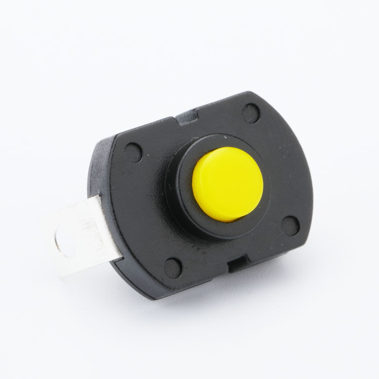 按钮开关平脚黑色小型手电筒开关两脚按钮开关尺18*13mm