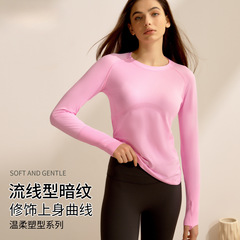 女性のためのヨガ服夏 2025 新しいスポーツトップス長袖プロピラティストレーニング速乾性ランニングフィットネス服