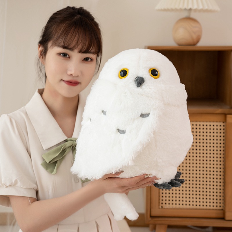Cute cabeza inclinada búho mágico muñeca dibujos animados pájaros juguetes de peluche bebé muñecas animales cognitivos