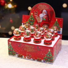 新款卡通圣诞小号水晶球发光迷你圣诞礼物儿童礼物批发摆件