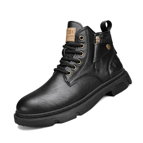  new men's Martin boots on behalf of men, retro trendy British style work boots, non-slip waterproof practical short boots