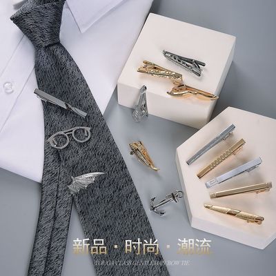 details Highlights Grade Tie clips man Metal business affairs Groom marry Occupation Security staff necktie Clamp