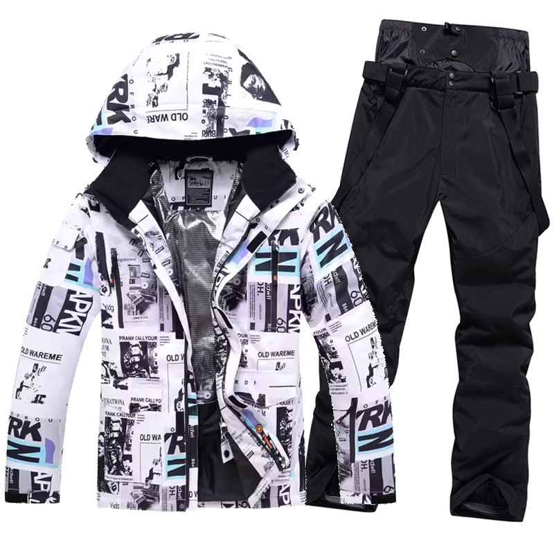 ski suits for men, windproof, waterproof, warm and breathable, one piece delivery, single and double board skiing clothes and pants_voghion.com